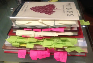 Post-it Notes from research of Physical Books Upside Down
